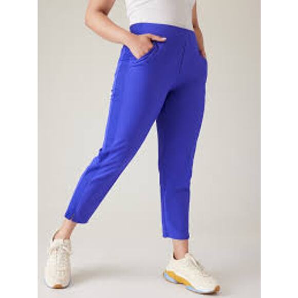 Athleta Brooklyn Mid Rise Ankle Pant Womens Size 10 Tall Blue Purplish Long - Picture 8 of 8